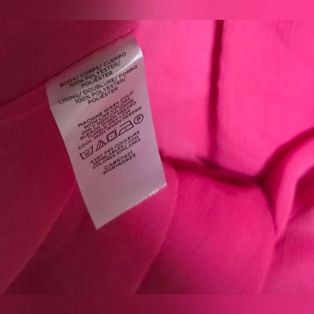 LOFT Brigth Pink Puff Long Sleeve Blouse Size M